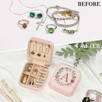 Delicate Pink Cross Pattern Garland Letter Jewelry Box Gift For Girls main image 3