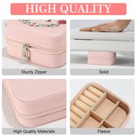 Delicate Pink Cross Pattern Garland Letter Jewelry Box Gift For Girls main image 4