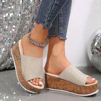 Women's Casual Vacation Solid Color Round Toe Platform Sandals main image 2