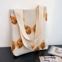 Women's Medium Knit Butterfly Basic Classic Style Open Shoulder Bag sku image 1