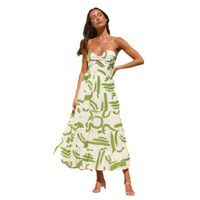 Women's Swing Dress Sexy Strapless Printing Sleeveless Printing Maxi Long Dress Holiday Beach main image 2