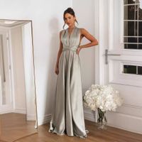 Women's Party Dress Sexy V Neck Backless Sleeveless Solid Color Maxi Long Dress Holiday Daily main image 5