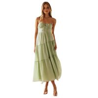 Women's Strap Dress Vacation Strap Zipper Sleeveless Solid Color Maxi Long Dress Holiday Daily main image 3