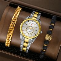 Casual Business Letter Single Folding Buckle Quartz Men's Watches main image 4