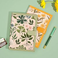 1 Piece Plant Learning School Pu Leather Wood-free Paper Elegant Pastoral Notebook main image 3