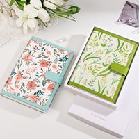 1 Piece Plant Learning School Pu Leather Wood-free Paper Elegant Pastoral Notebook main image 4