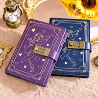 1 Piece Little Angel Learning School Pu Leather Wood-free Paper Cute Retro Notebook main image 1