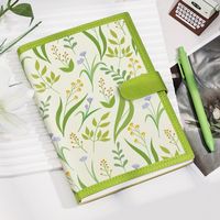 1 Piece Plant Learning School Pu Leather Wood-free Paper Elegant Pastoral Notebook main image 5