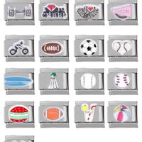 Acier Inoxydable 304 Mignon Placage Billard Balle Football Bracelet main image 1