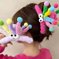 Women's Cartoon Style Color Block Plush Hair Claws main image 3