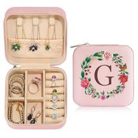 Delicate Pink Cross Pattern Garland Letter Jewelry Box Gift For Girls sku image 6