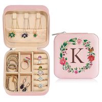 صندوق مجوهرات بحروف رقيقة وردية متقاطعة بنمط إكليل هدية للفتيات sku image 9