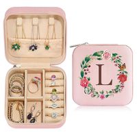 Delicate Pink Cross Pattern Garland Letter Jewelry Box Gift For Girls sku image 10