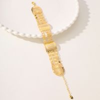 Wholesale Elegant Lady Bridal Geometric Solid Color Copper 18K Gold Plated Bracelets main image 3