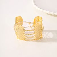 Wholesale Elegant Bridal Streetwear Geometric Solid Color Copper 18K Gold Plated Bracelets main image 3
