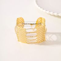 Wholesale Elegant Bridal Streetwear Geometric Solid Color Copper 18K Gold Plated Bracelets main image 2