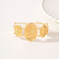 De Gros Élégant De Mariée Style Classique Géométrique Couleur Unie Le Cuivre Plaqué Or 18K Bracelets main image 4