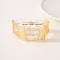 Wholesale Elegant Bridal Classic Style Geometric Solid Color Copper 18K Gold Plated Bracelets main image 2