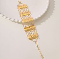 Wholesale Elegant Bridal Classic Style Geometric Solid Color Copper 18K Gold Plated Bracelets main image 4