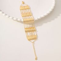 Wholesale Elegant Bridal Classic Style Geometric Copper 18K Gold Plated Bracelets main image 5