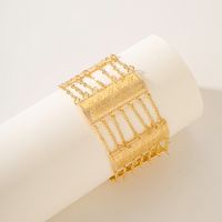 Wholesale Elegant Bridal Classic Style Geometric Copper 18K Gold Plated Bracelets main image 3