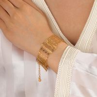 Wholesale Simple Style Classic Style Solid Color Copper Hollow Out 18K Gold Plated Bracelets sku image 1