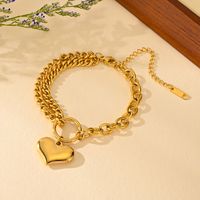 Titan Stahl Elegant Romantisch Überzug Herzform Armbänder sku image 4
