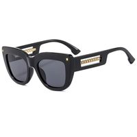 IG Style Color Block Pc Cat Eye Chain Full Frame Women's Sunglasses sku image 1