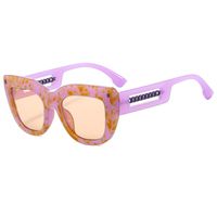 IG Style Color Block Pc Cat Eye Chain Full Frame Women's Sunglasses sku image 2