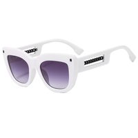 IG Style Color Block Pc Cat Eye Chain Full Frame Women's Sunglasses sku image 3