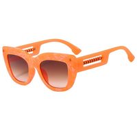 IG Style Color Block Pc Cat Eye Chain Full Frame Women's Sunglasses sku image 5