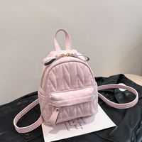 Wasserdicht 11 Zoll Einfarbig Linge Lässig Straße Rucksack Für Damen main image 6