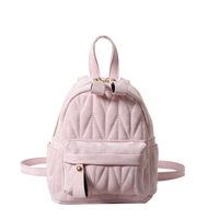 Waterproof 11 Inch Solid Color Lingge Casual Street Women's Backpack sku image 2