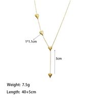 304 Stainless Steel 18K Gold Plated Vintage Style Streetwear Plating Heart Shape Bracelets Necklace main image 2