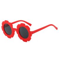 Cute Funny Solid Color Flower Ac Round Frame Polygon Flowers Full Frame Kids Sunglasses main image 6
