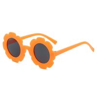 Cute Funny Solid Color Flower Ac Round Frame Polygon Flowers Full Frame Kids Sunglasses main image 3