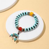 Casual Turquoise Synthetic Resin Alloy Rhinestone Beaded Unisex Bracelets main image 3