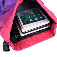 Waterproof Gradient Color Casual Travel Drawstring Backpack main image 3