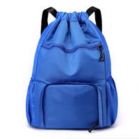 Waterproof Solid Color Casual Travel Drawstring Backpack sku image 4