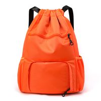 Waterproof Solid Color Casual Travel Drawstring Backpack sku image 5
