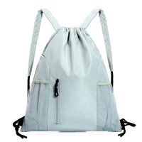 Waterproof Solid Color Casual Holiday Drawstring Backpack sku image 1