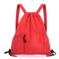 Waterproof Solid Color Casual Holiday Drawstring Backpack sku image 3