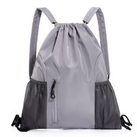 Waterproof Solid Color Casual Holiday Drawstring Backpack sku image 6