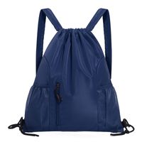 Waterproof Solid Color Casual Holiday Drawstring Backpack sku image 4