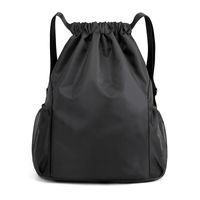 Waterproof Solid Color Travel Drawstring Backpack main image 4