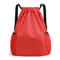 Waterproof Solid Color Travel Drawstring Backpack sku image 3