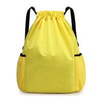 Waterproof Solid Color Travel Drawstring Backpack sku image 2