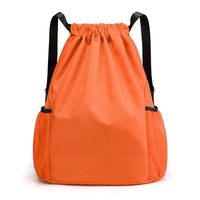 Waterproof Solid Color Travel Drawstring Backpack sku image 12