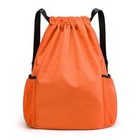 Waterproof Solid Color Travel Drawstring Backpack sku image 11