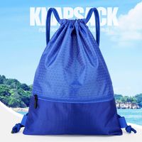 Waterproof Solid Color Casual Sports Drawstring Backpack main image 2